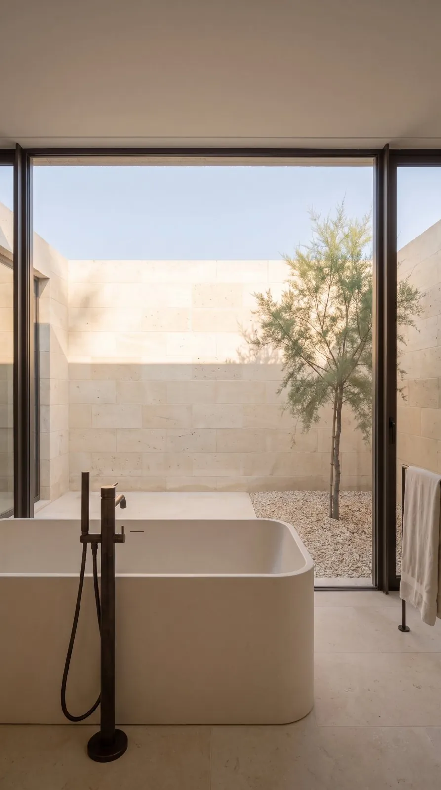 The bath, open to the walled court